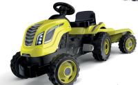 Šlapací traktor Farmer XL zelený s vozíkem